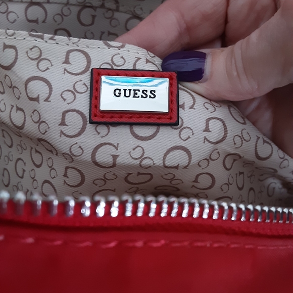 Guess Red Nylon Backpack "Rock Beat" - Picture 7 of 8